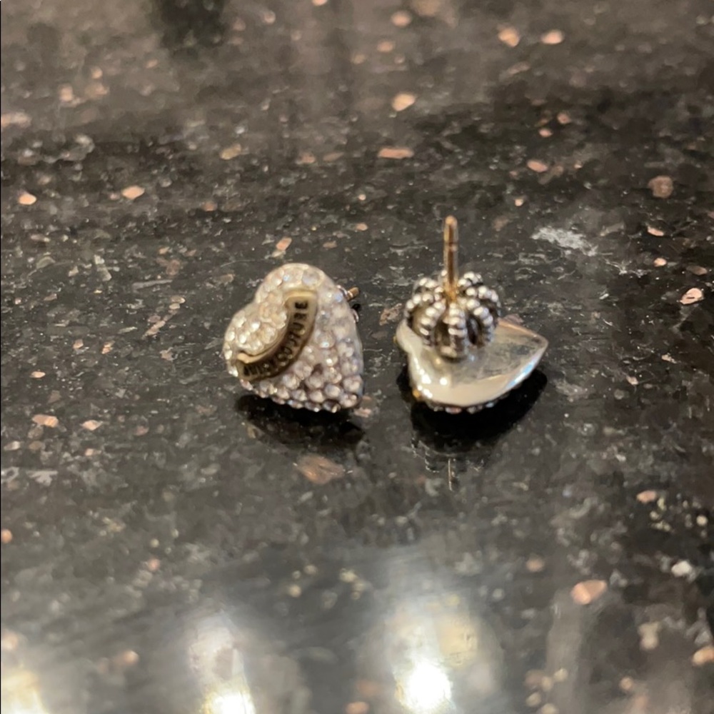 Juicy Couture heart stud earrings